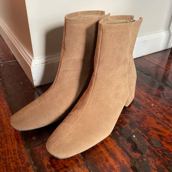 The Kadee - Tan Booties - Square Toe Block Heel - Picture 4 of 11